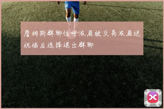 詹姆斯群聊惊呼浓眉被交易浓眉送祝福后选择退出群聊