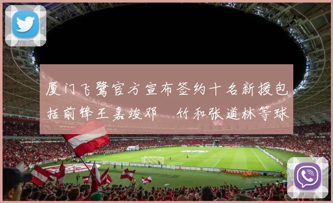 厦门飞鹭官方宣布签约十名新援包括前锋王嘉竣邓棽竹和张道林等球员